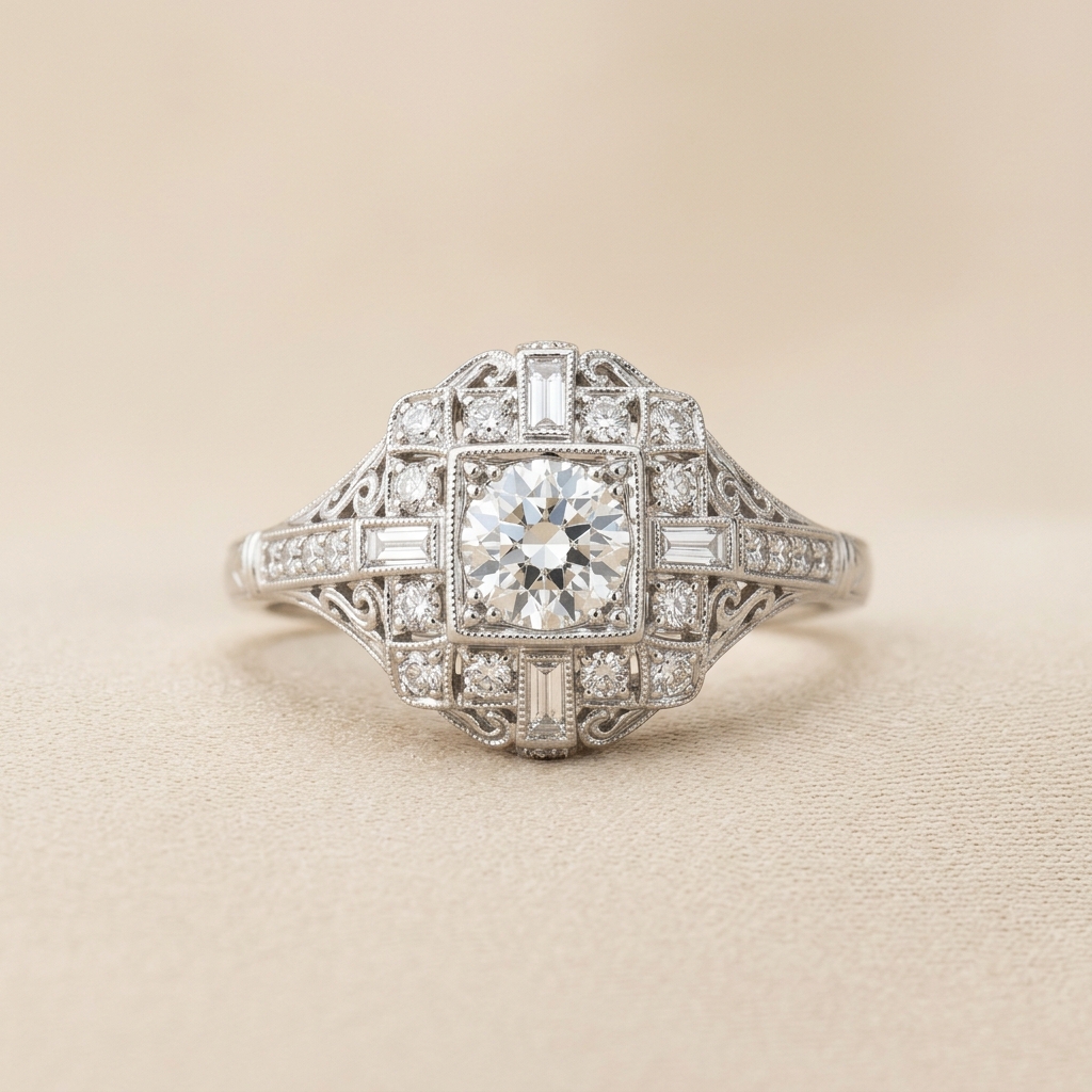 Art Deco Cocktail Ring