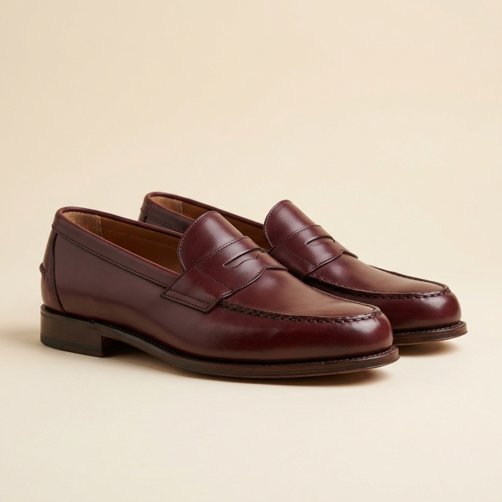 Penny Loafers, Burgundy