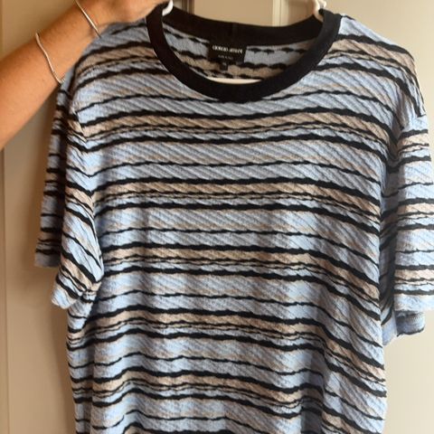 Striped Textured Knit Tee