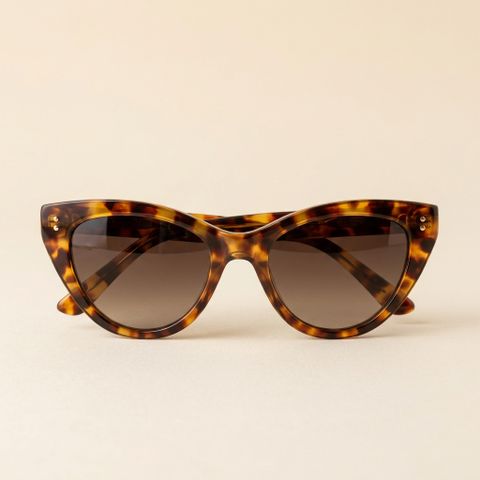 Tortoise Cat-Eye Sunglasses